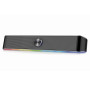 Coluna soundbar RGB Gaming 6W RMS controle volume alimentação USB conexão bluetooth