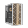Caixa ATX Nox Hummer Element Elegant Wood Tempered Glass Branca