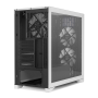 Caixa ATX Nox Hummer Element Elegant Wood Tempered Glass Branca