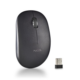 Rato sem fios USB-A com botões silenciosos NGS Fog Pro Preto