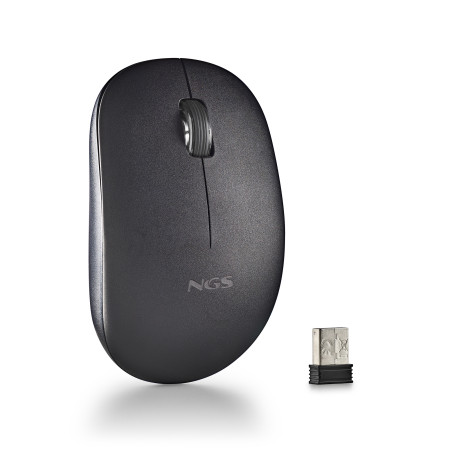 Rato sem fios USB-A com botões silenciosos NGS Fog Pro Preto