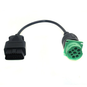 Cabo compatível Motor Diesel Cummins 9Pin a OBD2 16 Pin