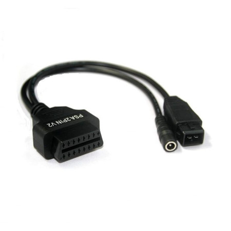Cabo compatível Peugeot Citroen Grupo Psa 2 Pin V2 para 16 Pin Obd2