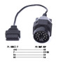 Cabo compatível BMW 20 pins OBDI para 16 Pins OBDII