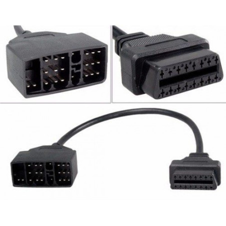 Cabo compatível Toyota 22pin OBDI a 16 Pins OBDII – DRTECHPARTS