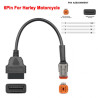 Cabo compatível Harley Davidson Obd 6 Pinos adaptador ObdII 16 Pinos