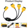 Cabo OBD2 Splitter Y 1 a 3 Autool